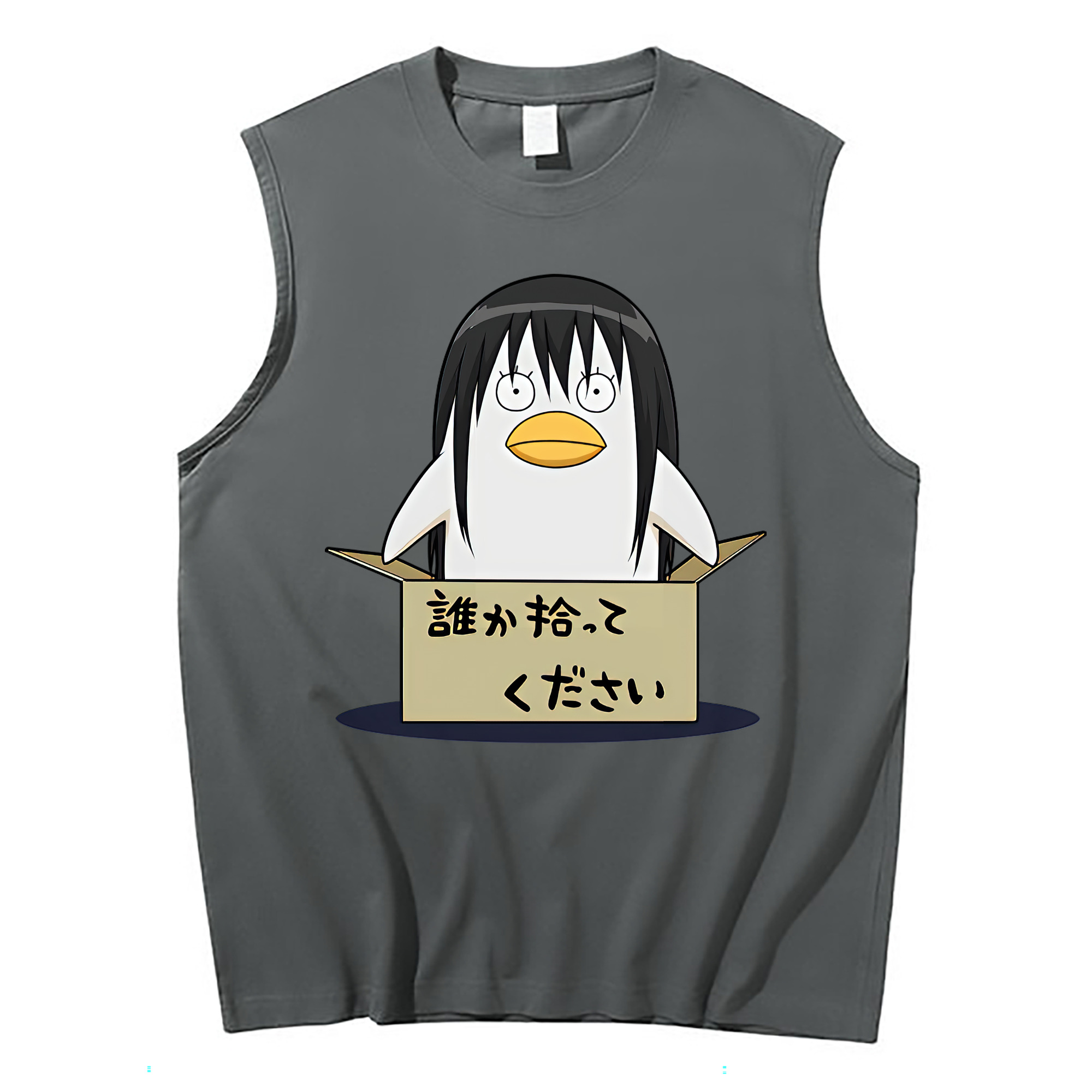 （画像用） ぎんたま 坂田銀時（さかたぎんとき） 神楽 志村新八（しむら しんぱち） GINTAMA Sakata Gintoki Kagura Shimura Shinpachi コットン100％タンクトップ（フロントプリント）
